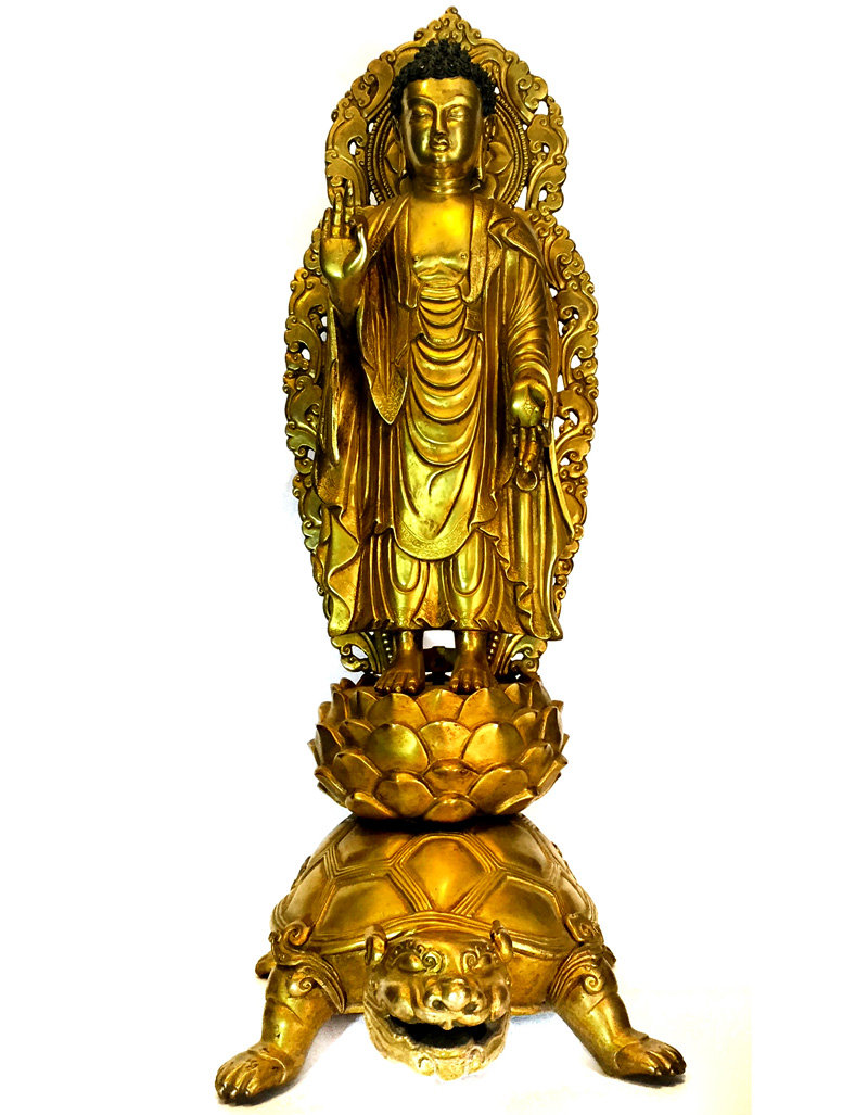 Standing Buddha on Turquoise -140